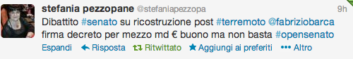 tweet pezzopane